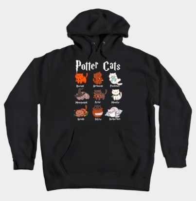 Potter Cats t-shirt Funny Gifts For Cat Lovers Hoodie