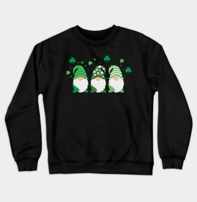 St. Patricks Day Gift Cute Gnomes Crewneck Sweatshirt