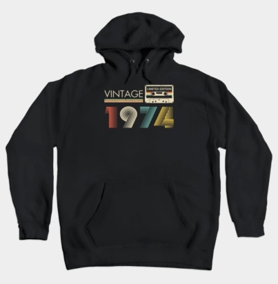 Vintage 1974 Limited Edition Cassette Hoodie1